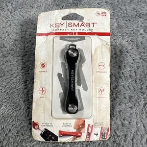 KeySmart Compact Key Holder Black Aluminum Organizer Holds 8 Keys EDC Lite